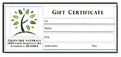 gift certificate