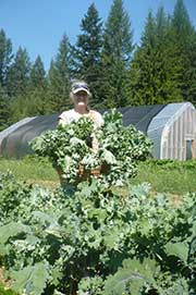 linda with kale