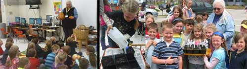 Diane pumpkin talk at school, Watering pumpkin seeds, Pumpkin project Waldorf School